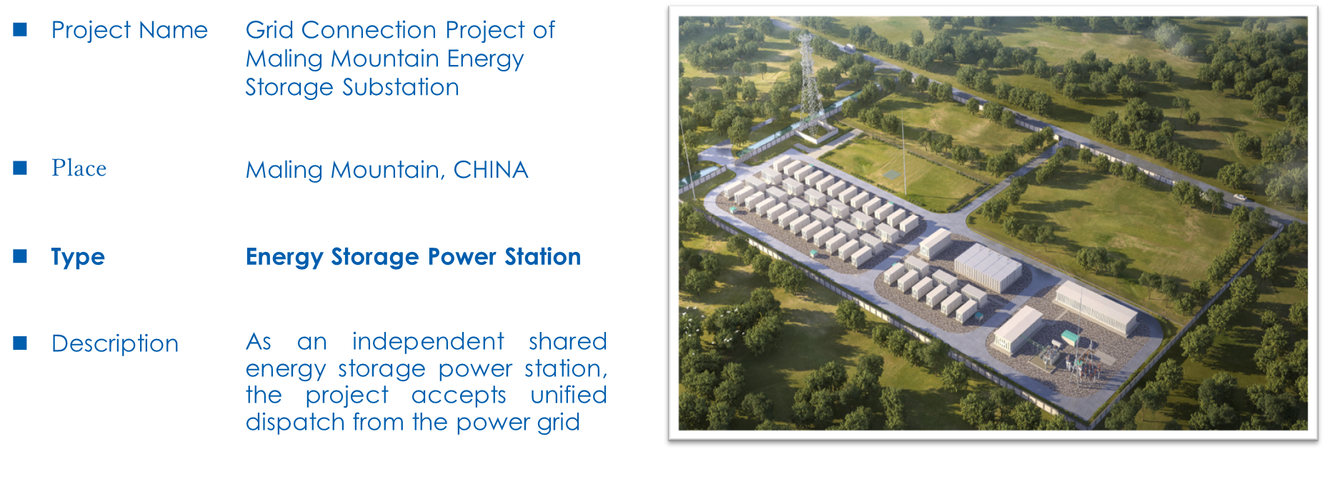 Grid Connection Project Introduction of Maling Mountain Energy Storage Substation